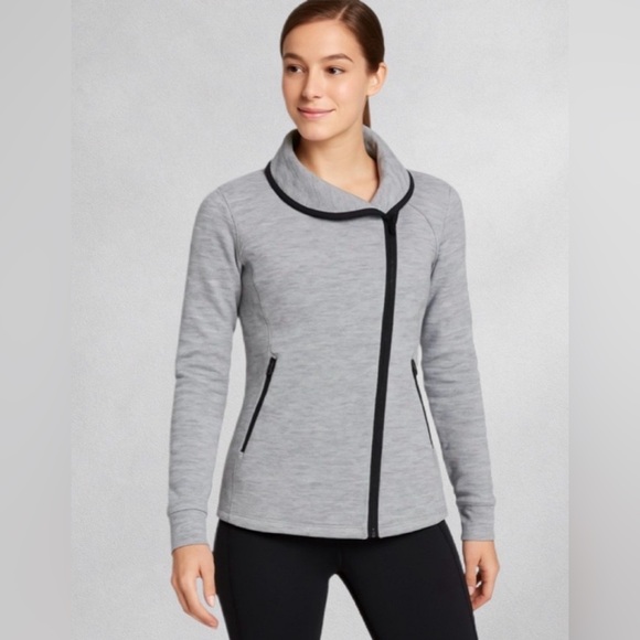 Champion Jackets & Blazers - Champion Victory Fleece Full Side Zip Jacket Gray Thumbholes Women’s M